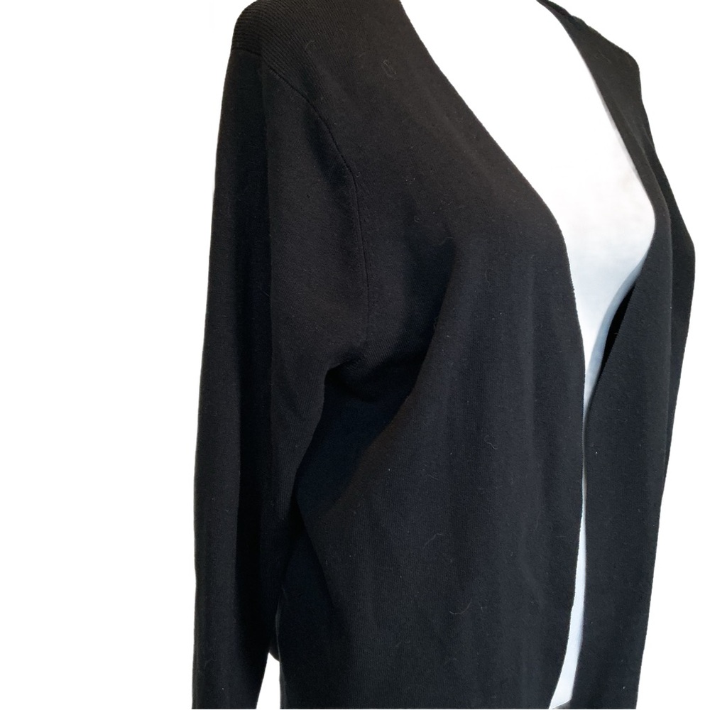 Grace Elements Classic Black Open Front Silk Blen… - image 2